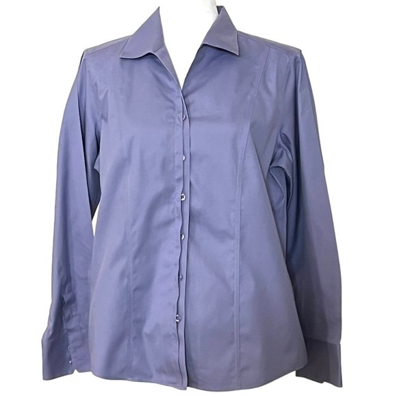 Chico's Tops - Chico's Women's Top Button Down Shirt Purple Long Sleeve Size Medium